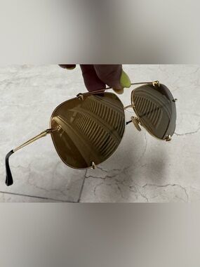 DITA UNISEX Gold Aviator Style Sunglasses - DITA TALON 23007 D